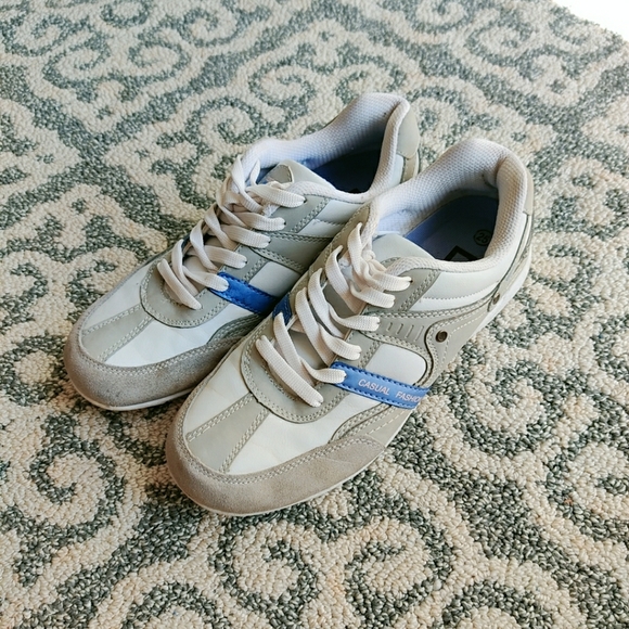 Dog and Cats Other - DOG & CATS Men's Gray & Purple Casual Lace-up Stylish Walking Gym Shoes US 5.5